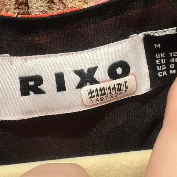 Rixo Golden Floral Dress‎ Size Medium - Picture 8 of 9